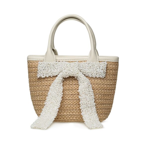 Handbags - 6417 Boww Mini Straw Top Handle W/Bow